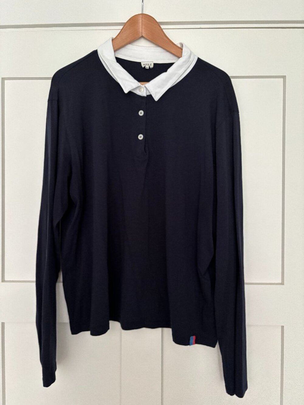 Navy blue KULE polo with rugby collar XXL